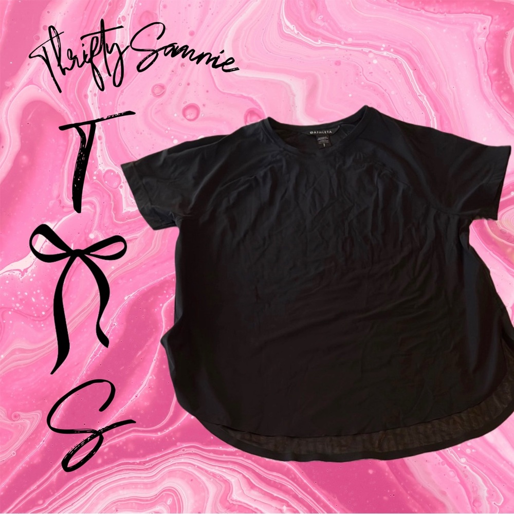 Nwt! Athleta Black Short Sleeve Tee NWT ultimate craft tee black power of she